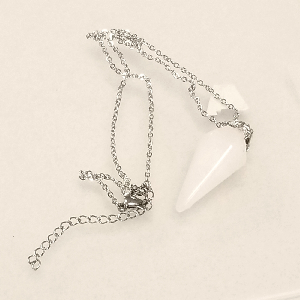 Handmade  white point necklace